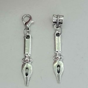 Fountain pen Calligraphy charms planner charms clipon bracelet charms